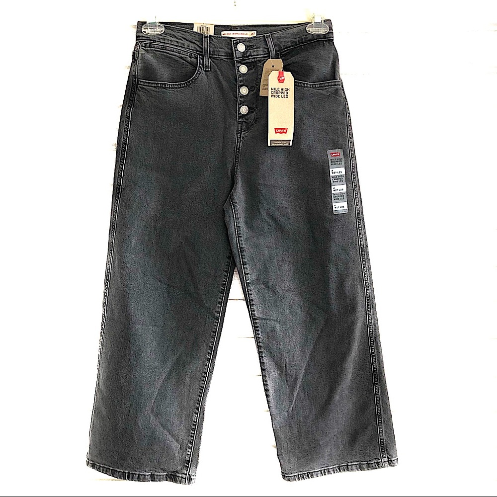 Levi’s Mile High Cropped Wide Leg button fly jeans - Picture 3 of 10
